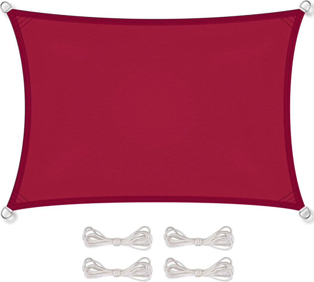 CelinaSun Sonnensegel inkl Befestigungsseile Premium PES Polyester wasserabweisend imprägniert Recht
