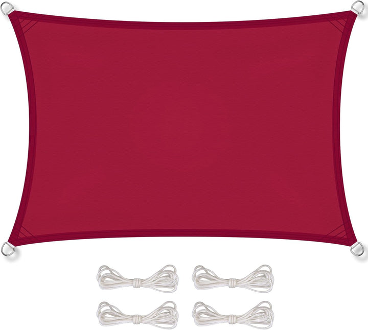 CelinaSun Sonnensegel inkl Befestigungsseile Premium PES Polyester wasserabweisend imprägniert Recht