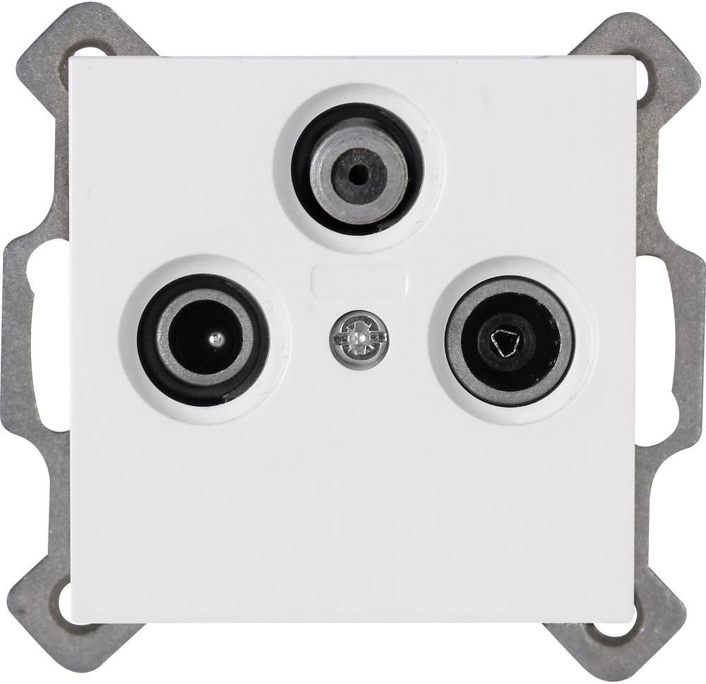 Kopp Antennensteckdose 3-Fach TV/RF/SAT Athenis rein-weiss, 1 Stück, 941329084 rein-weiss Rein-weiss