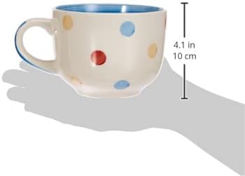 Excelsa Pois Set aus 6 Jumbo-Tassen, Keramik, 500ml, Jumbo-Tassen