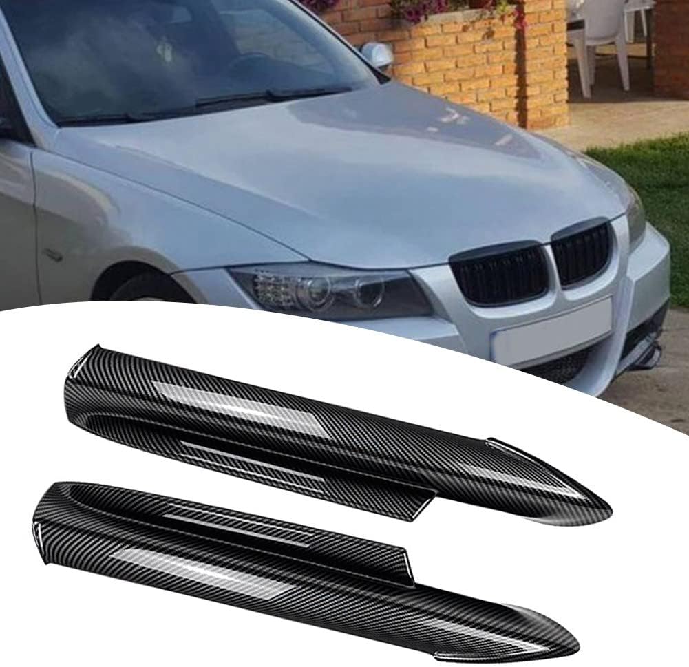 SPORTARC 2 x Frontstossstangen-Lippensplitter für BMW 3er-Serie E90 E91 320i 330i 2005–2008 Kohlefas