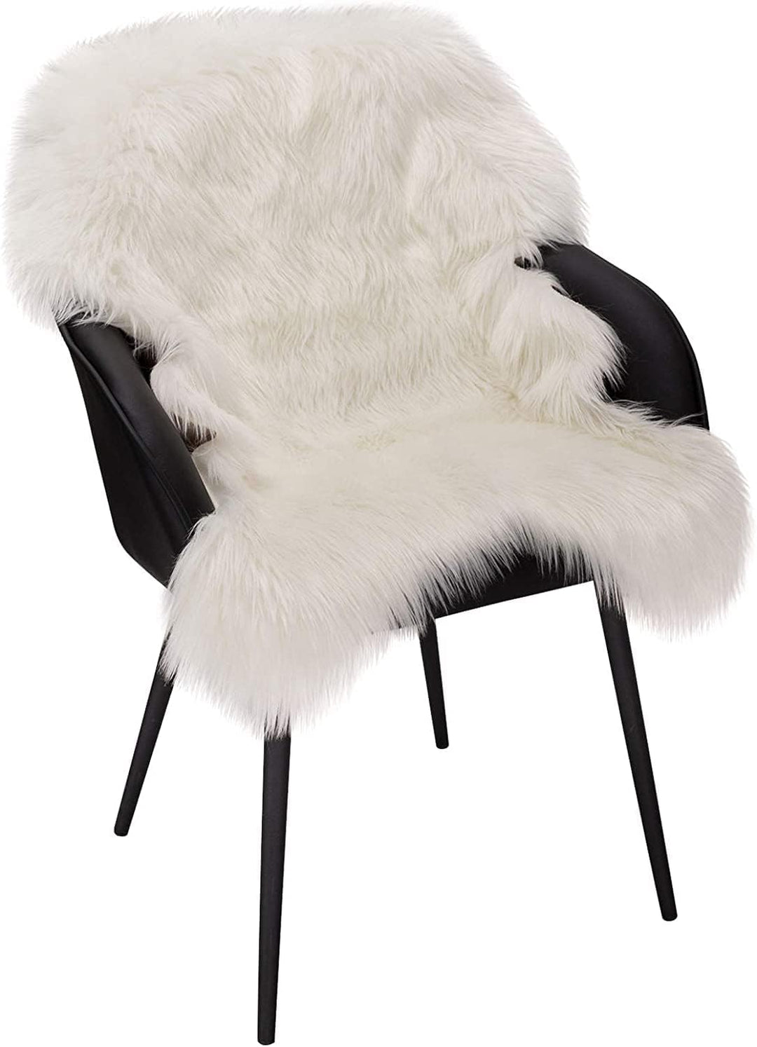 WOLTU Fellteppiche Schaffell, Kunstfell Lammfellimitat Teppich flauschig, Longhair Fell Optik, Dekof