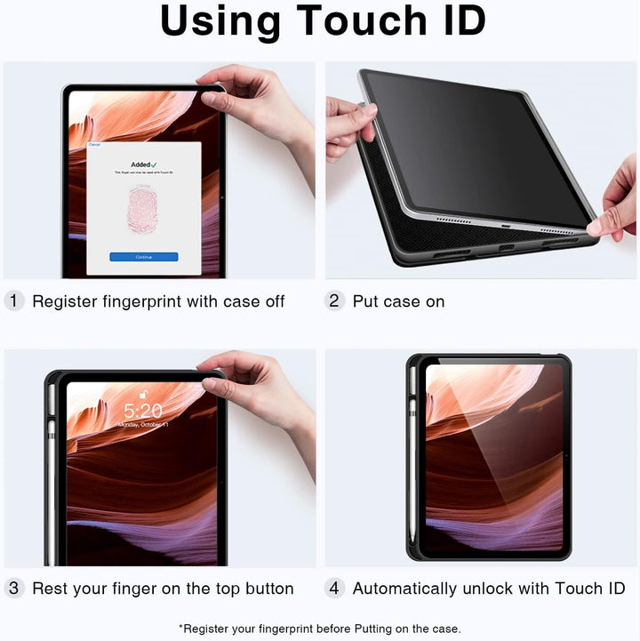 Antbox Hülle für iPad 10 Generation 2022 10,9 Zoll mit stifthalter Apple Pencil Halter Auto Schlaf/W