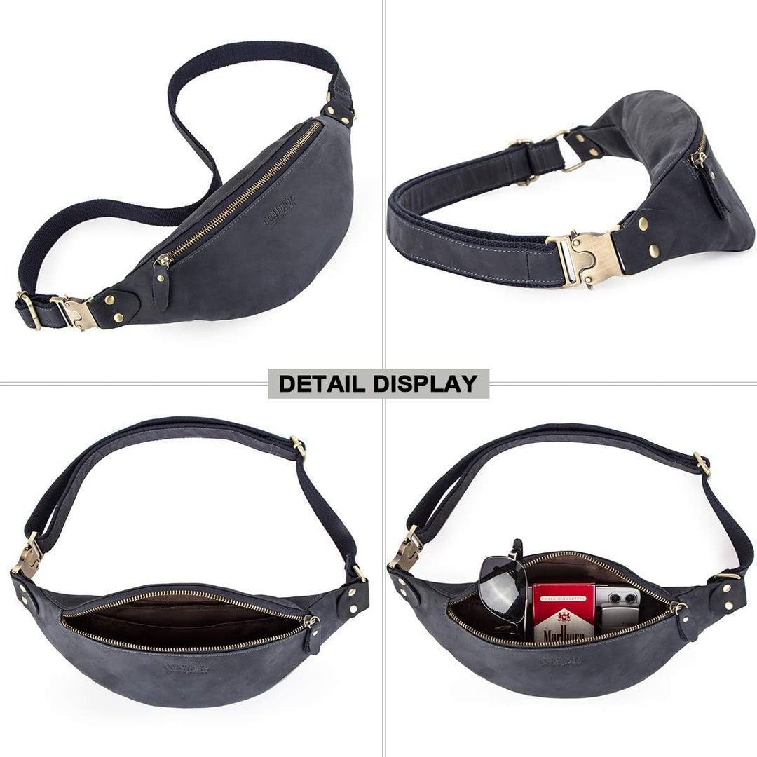 CONTACTS Gürteltasche Bauchtasche Hüfttasche mit Reissverschluss Geeignet für Reise Wanderung und Ou