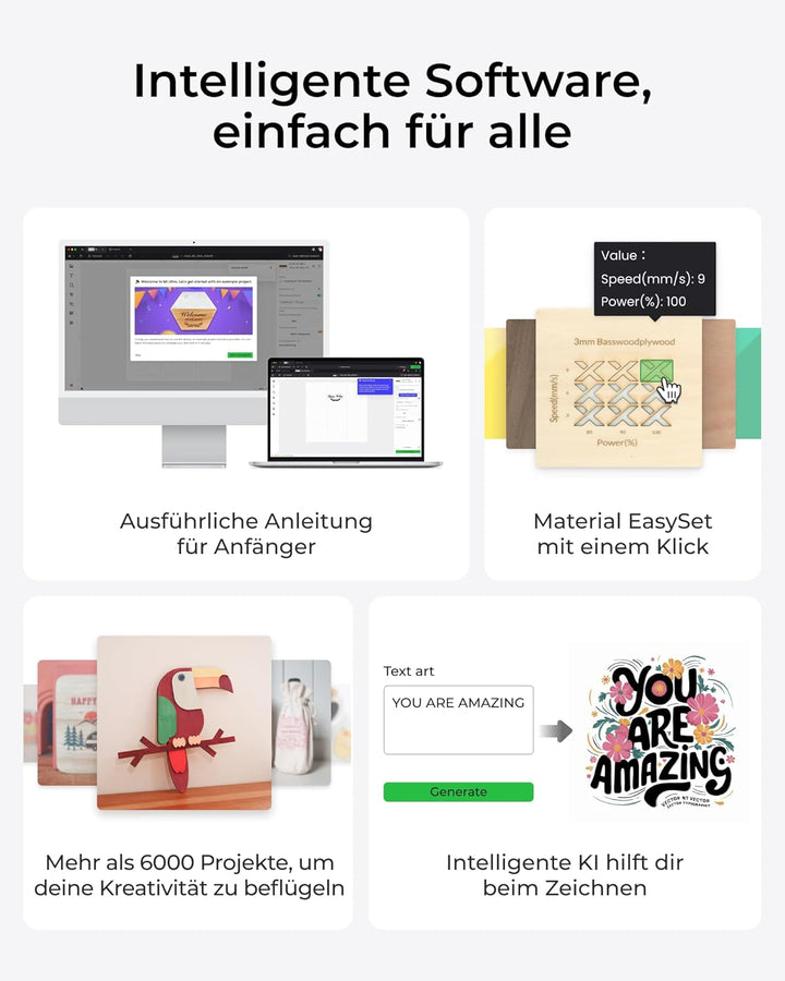 xTool M1 Ultra 4-in-1 Bastelmaschine (Premium-Kit), mit Erhöhungsbasis und Rotationswerkzeug, All-in