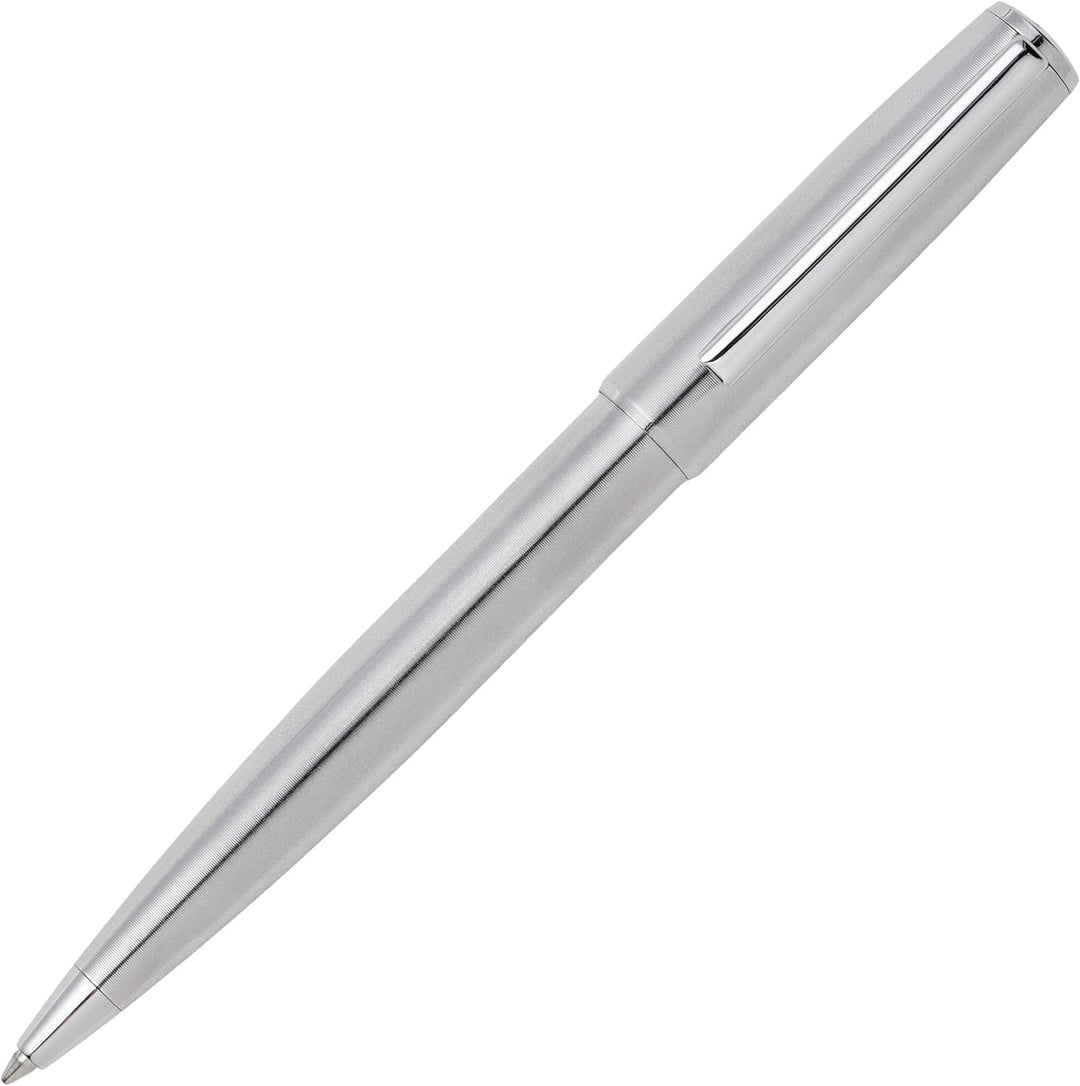 Hugo Boss Stifte-Set Label Chrome HPBP209B (Kugelschreiber & Füllfederhalter) | Geschenkbox