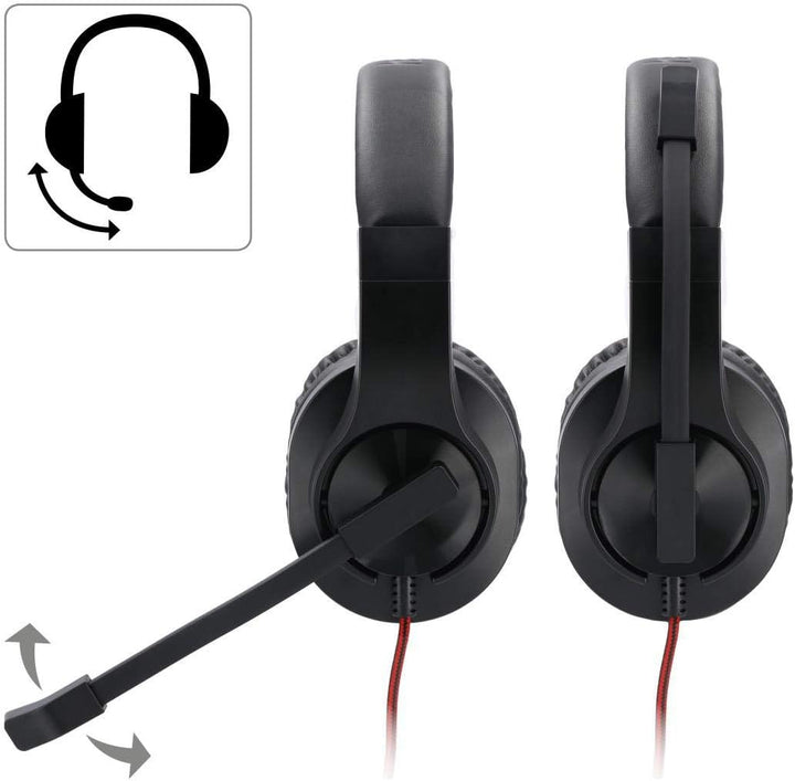 Hama USB Headset, Over Ear Kopfhörer mit Mikrofon (Headset mit Lautstärkenregler und verstellbarem M
