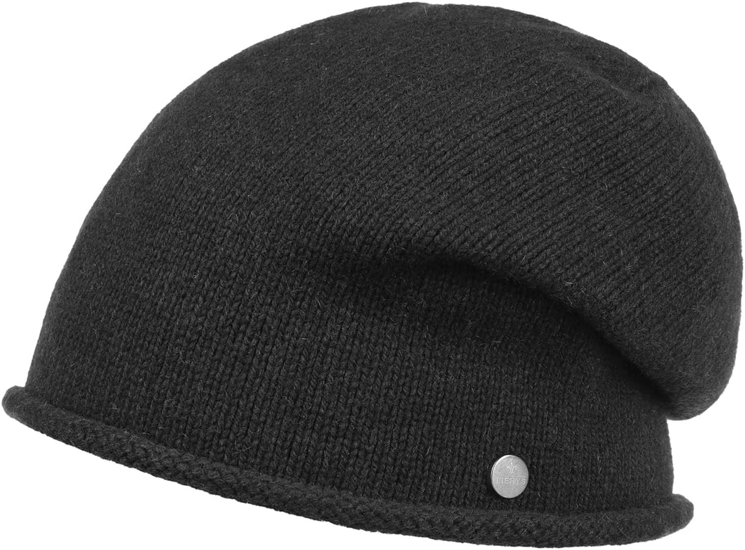 LIERYS Merino Kaschmir Beanie Oversize-Mütze Damen Herren Made in Germany Herbst Winter Einheitsgrös