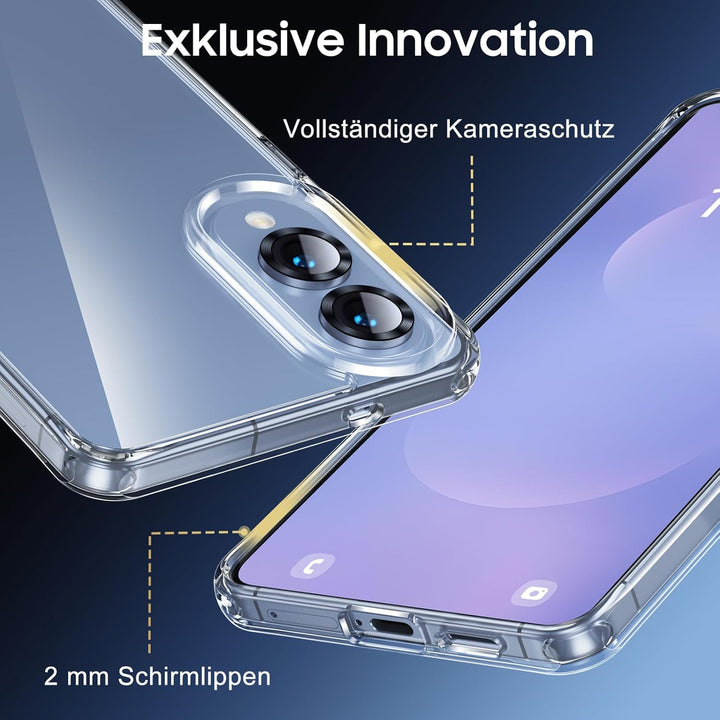 UniqueMe für Samsung Galaxy S25 Edge Hülle - Handyhülle für Samsung S25 Edge Case, 5 in 1 Set Rundum