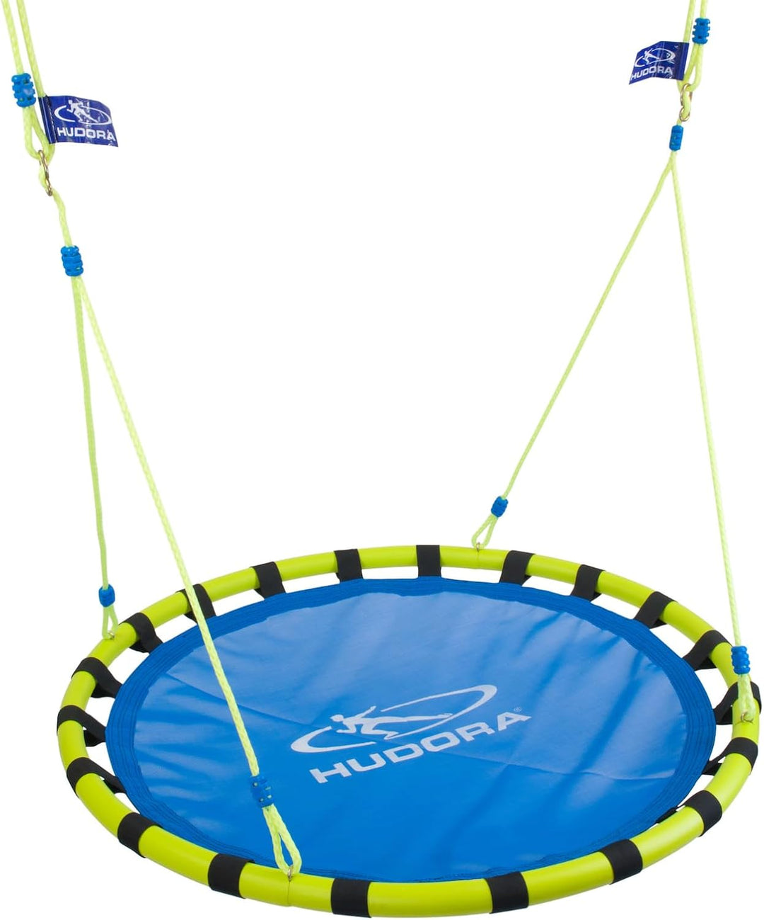 HUDORA Nestschaukel Aluminium, Belastbarkeit bis 120 kg, 120 cm, blau/gelb Blau/Gelb Single