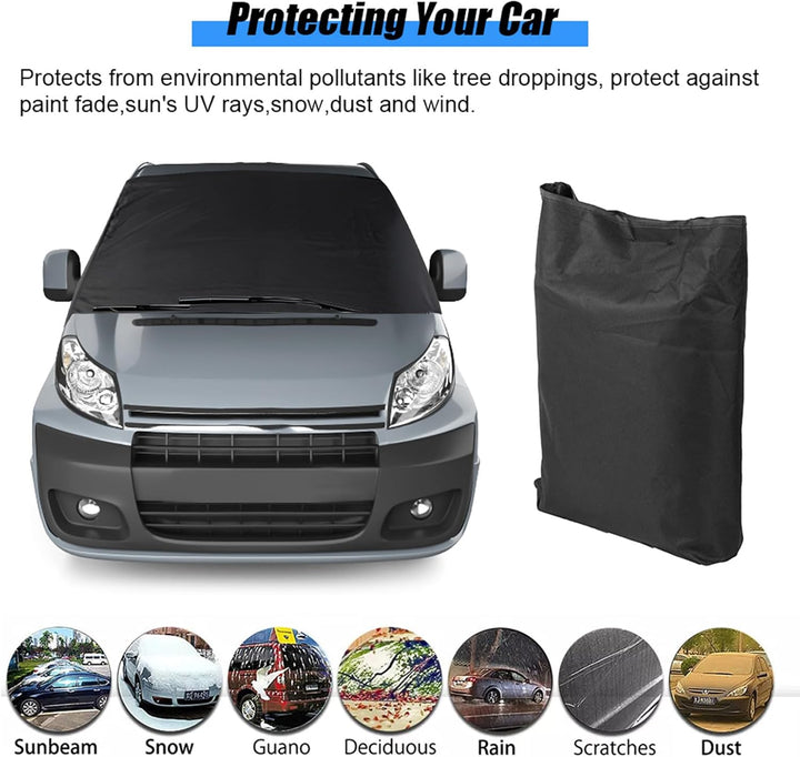 Opaltool Auto Windschutzscheiben Abdeckung für Citroen Jumpy Opel Vivaro 2016-2024, 600D Frontscheib