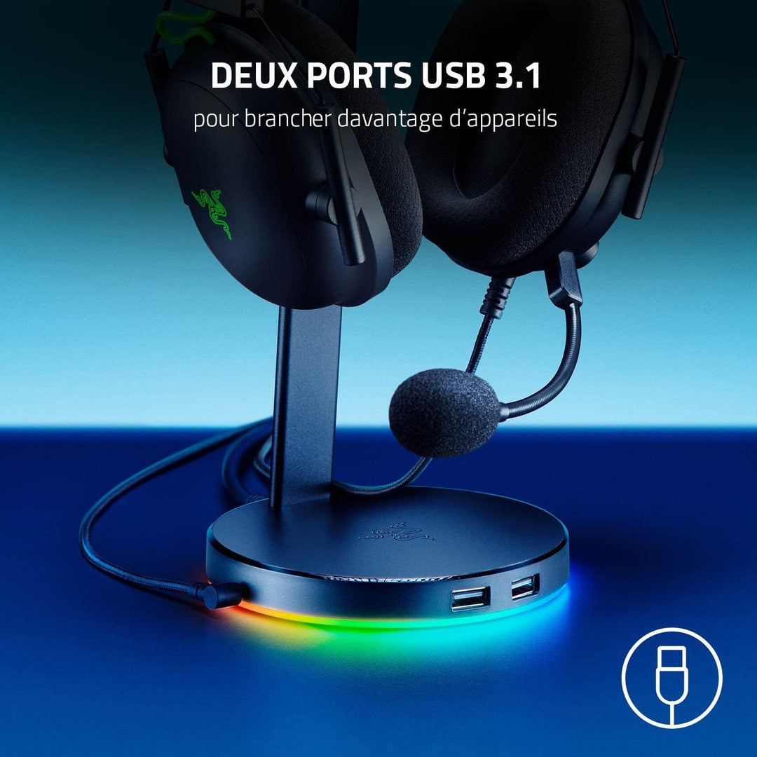 Razer Leviathan V2 - PC-Gaming-Soundbar Schwarz & Base Station V2 Chroma - Headset-Ständer mit USB-H