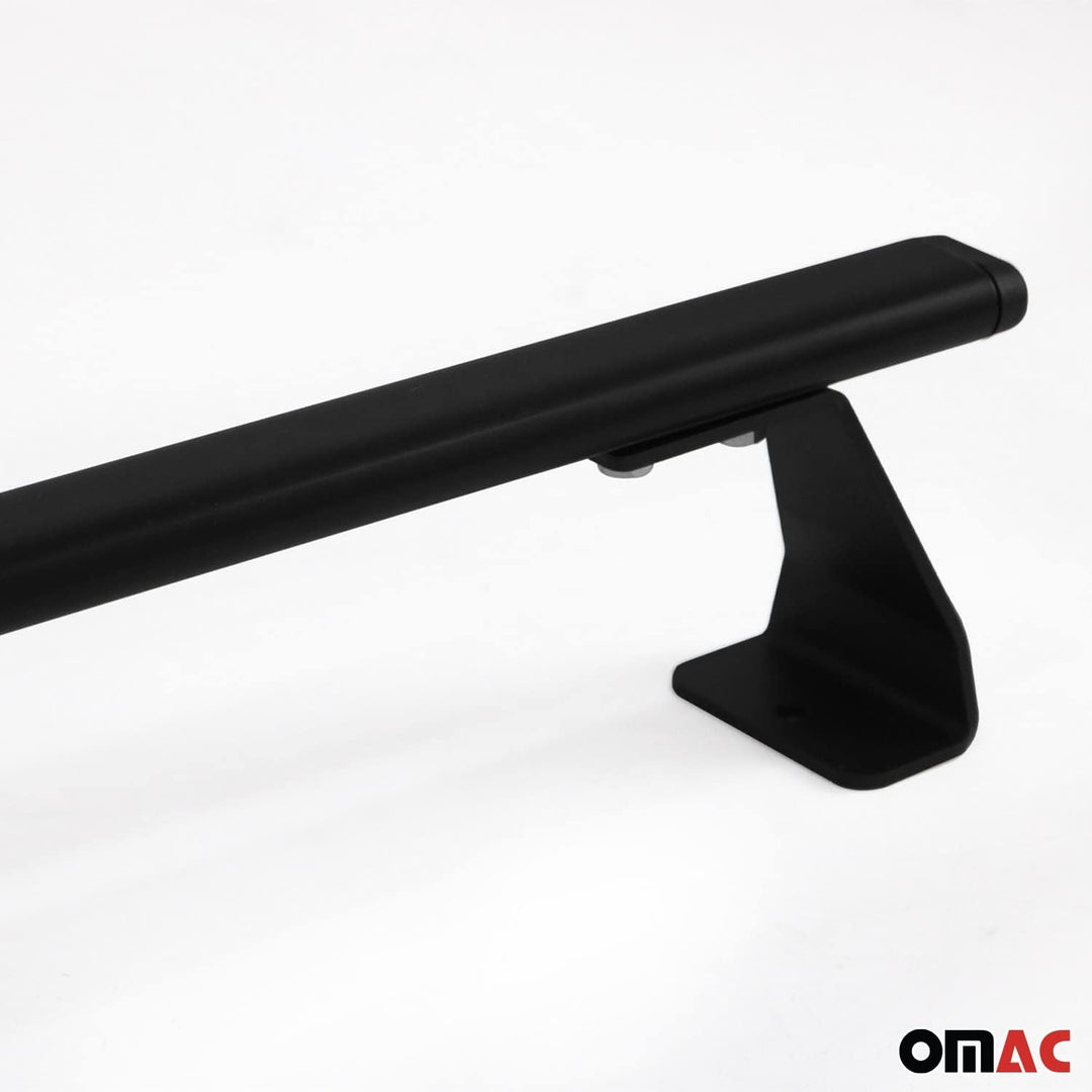 OMAC Dachträger Gepäckträger kompatibel mit Ford Transit Connect 2002-2014 Schwarz Stahl 2 TLG Trans