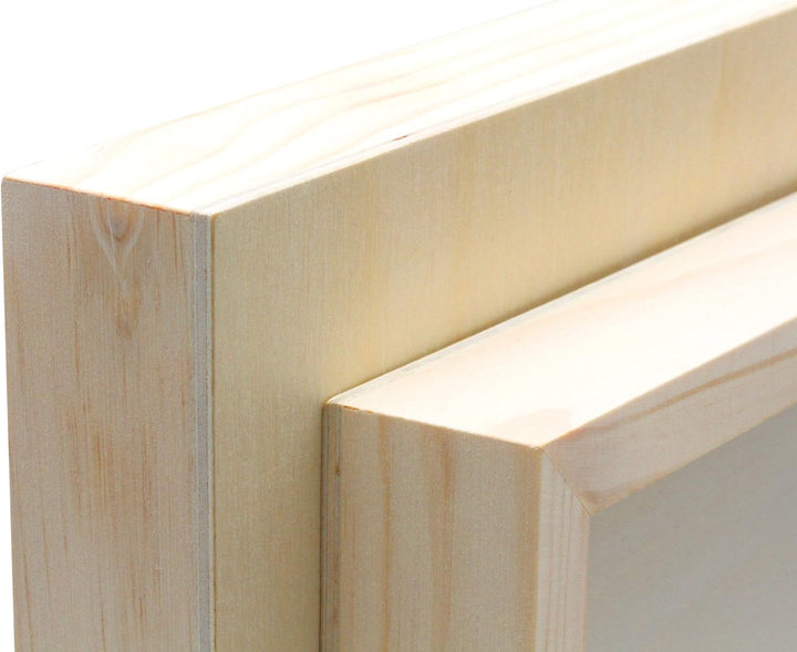 Paintersisters Malgrund aus Holz, 2 Stück je 60 x 80 cm, 3D Optik - 38mm stark, Malplatte aus Holz,