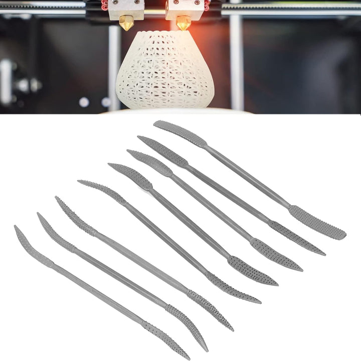 8PCS Holzfeilen und Raspeln, doppelseitiges Riffler-Holzraspel-Feilen-Set Riffler-Feilen-Set Holzfei