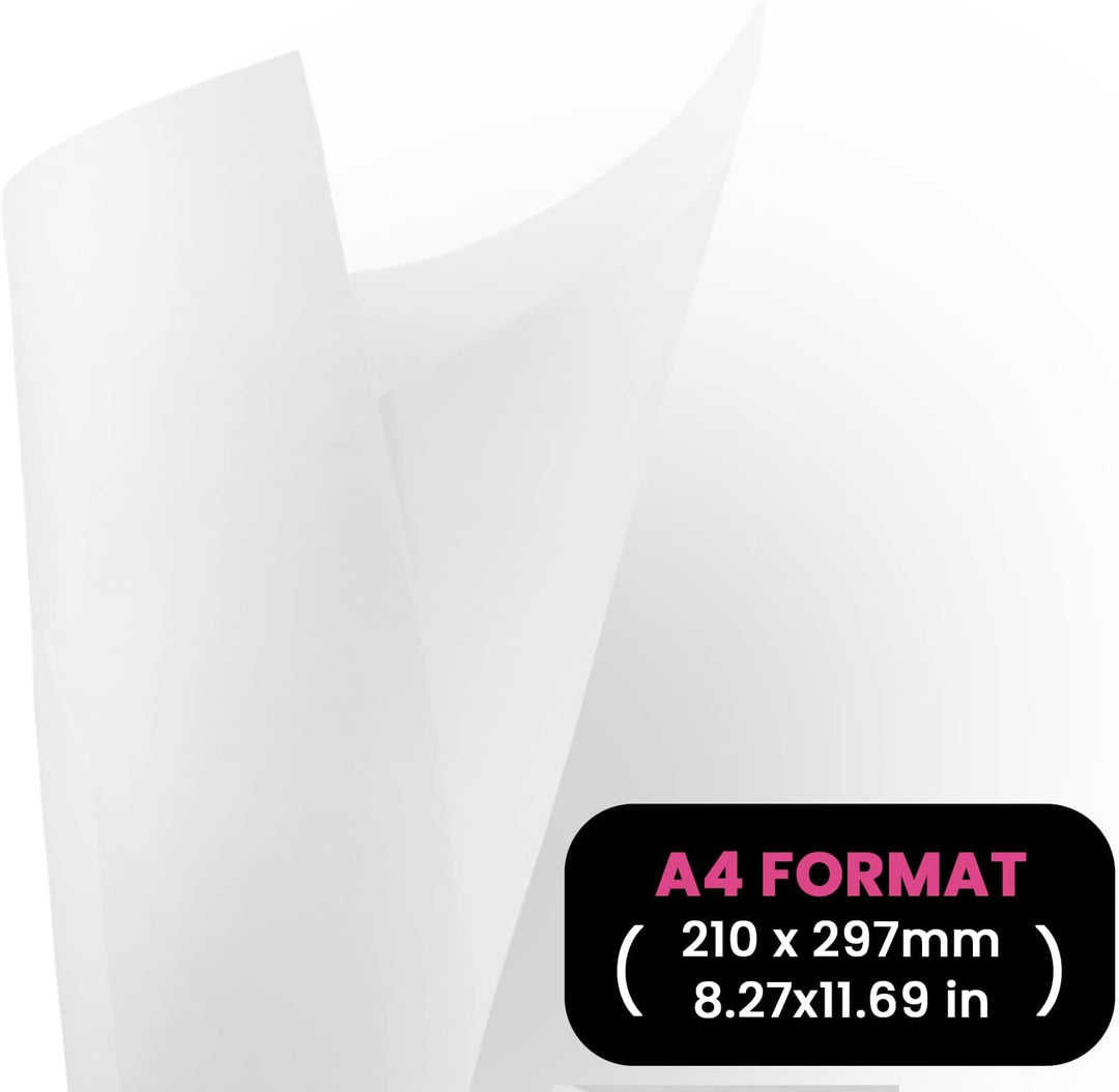 Netuno 100 x Weiss Transparentpapier 100g DIN A3 297x420mm Papier transparent milchig zum Drucken Ei