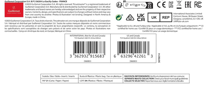Thrustmaster TCA Quadrant Add-On Airbus Edition - Add on for TCA Quadrant - for PC TCA Quadrant Add