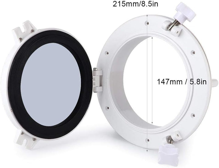 Bullauge Fenster, 215mm Boot Bullauge-Fenster Schiff Runde Glas Wanddekor Bullauge