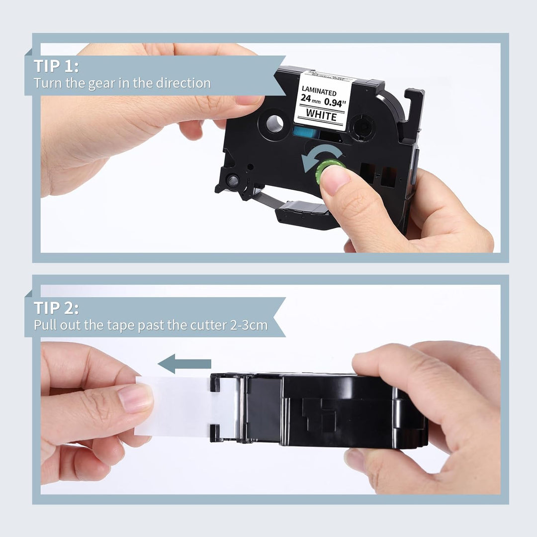 COLORWING TZe-251 24mm kompatibel für Brother P-touch Schriftband TZe251 TZ-251 Laminiert Etikettenb