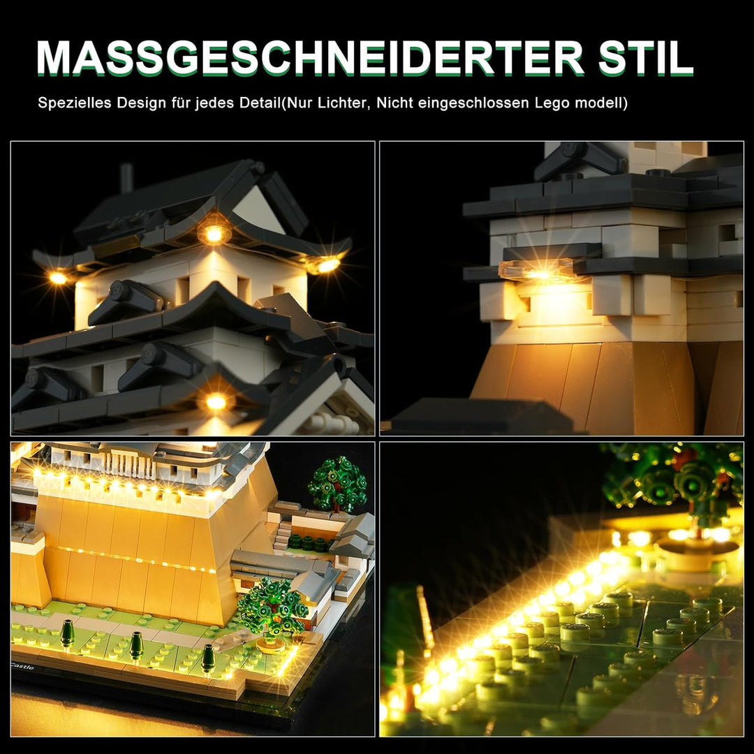 cooldac Led Licht Kit für Lego 21060 Architecture Burg Himeji, Fernbedienung Kreative Licht Kit Set