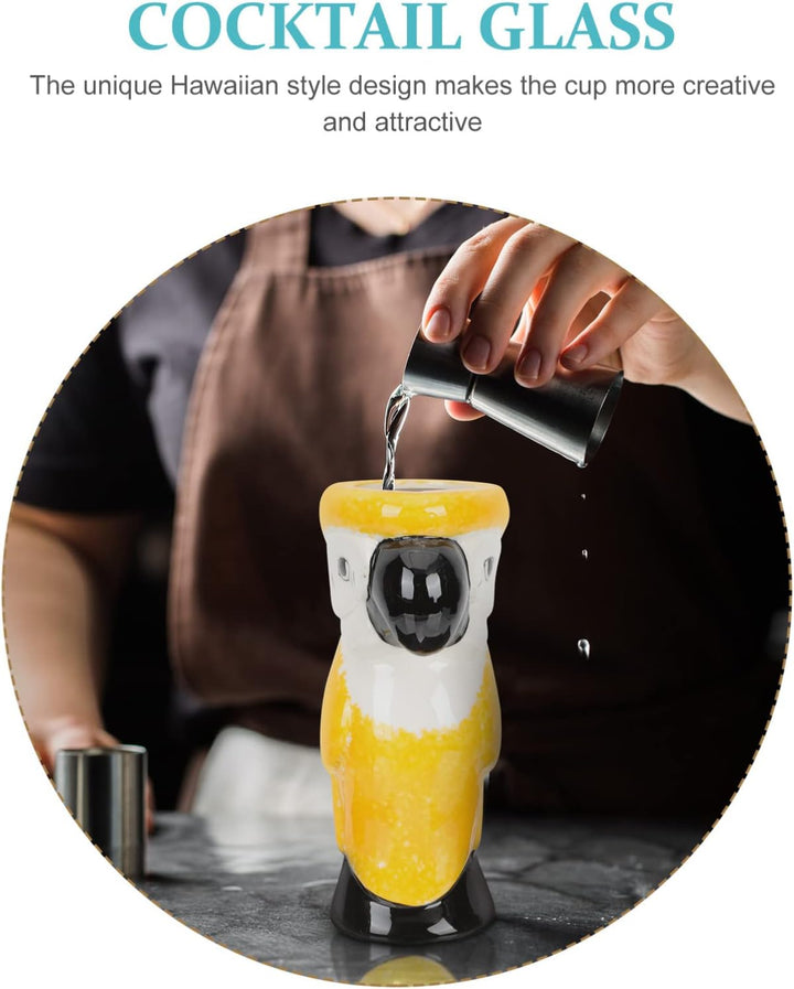 TOPBATHY Hawaiianisches Weinglas Einzigartiger Cocktail- Becher. Party Tiki Cup. Hawaiianisch Trinkg