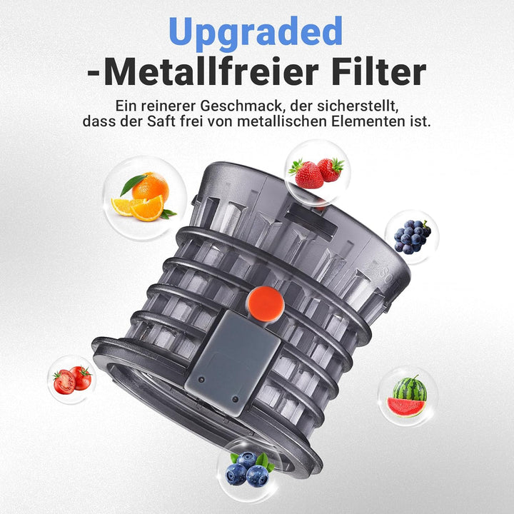 Slow Juicer-AOBOSI 250 W Entsafter- Entsafter gemüse und obst testsieger mit 103 MM Einfüllschacht u