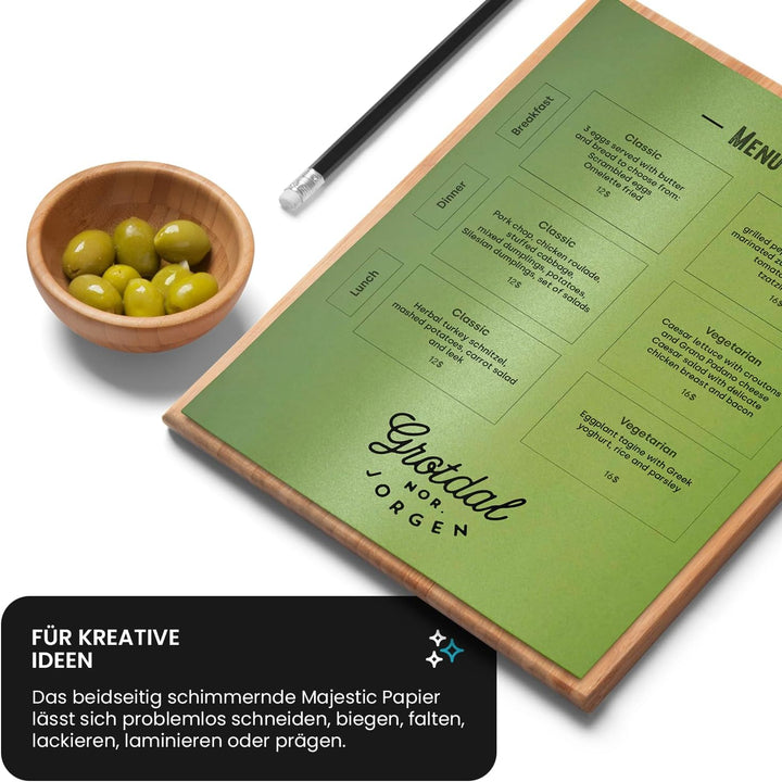 Netuno 100x Perlmutt-Dunkel-Rot Karton DIN A4 210 x 297 mm 250g Majestic Emporer Red Effektkarton Gl