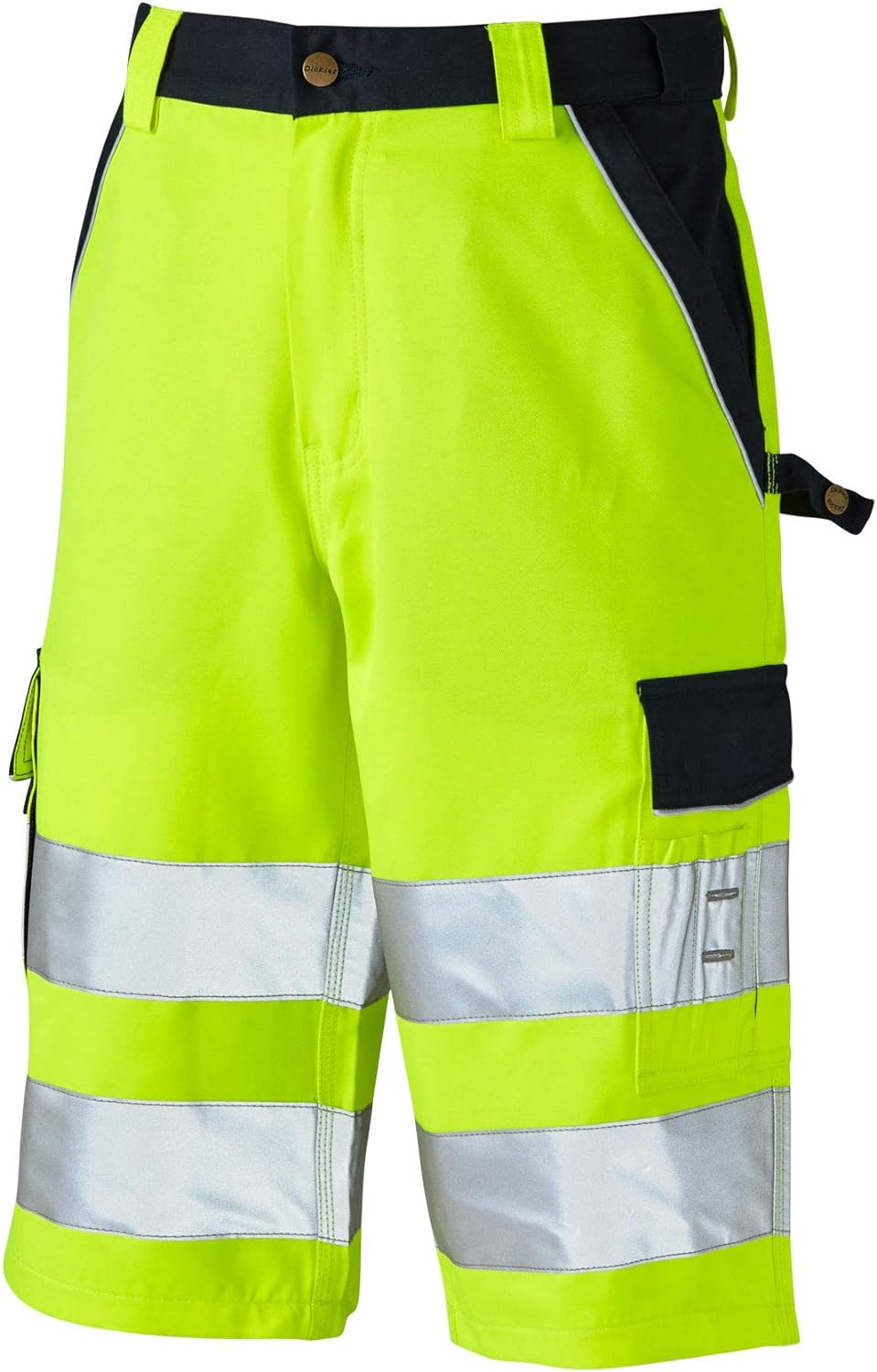 Dickies Mens Industry Polycotton Two Tone Hi Vis Reflective Shorts