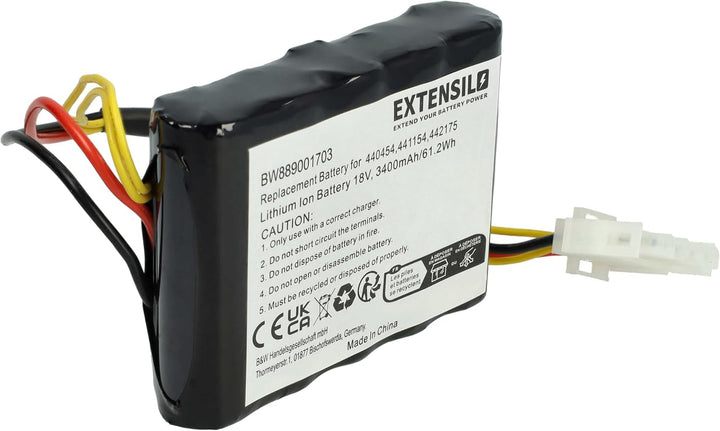 EXTENSILO Akku kompatibel mit AL-KO Robolinho 500 E (119833) 02/2018-01/2019, 100, 41.6, 110, 1150 W