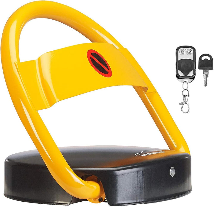 Lescars Parkplatzwächter: Automatische Parkplatzsperre mit Akku & Fernbedienung (Parkplatzabsperrung