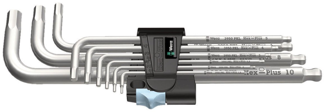 Wera 3950 PKL/9 Winkelschlüsselsatz, metrisch, Edelstahl, 9-teilig, Wera 05073544001