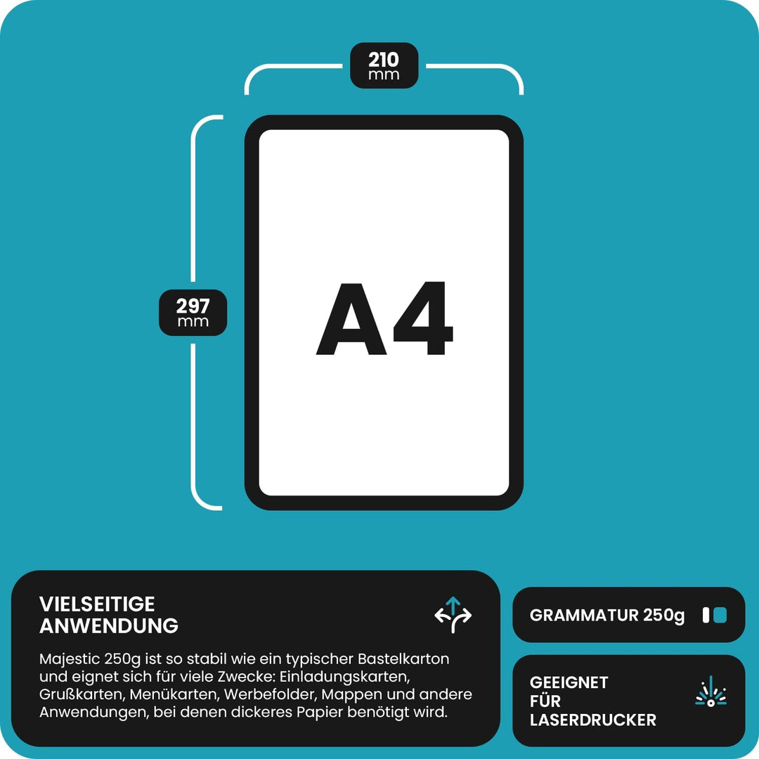 Netuno 100x Perlmutt-Dunkel-Rot Karton DIN A4 210 x 297 mm 250g Majestic Emporer Red Effektkarton Gl