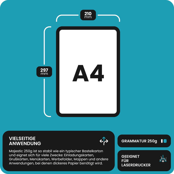 Netuno 100x Perlmutt-Grün Karton DIN A4 210 x 297 mm 250g Majestic Gardeners Green Glanzkarton grün
