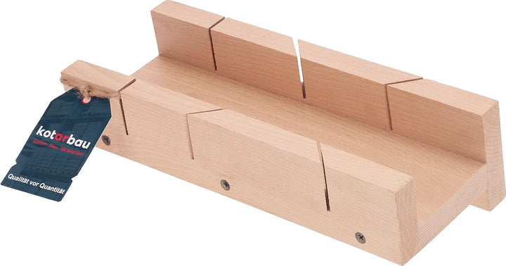 KOTARBAU® Schneidlade aus Holz 30x12 cm zum Schneiden von Eckverbindungen Leisten Latten Gehrungslad