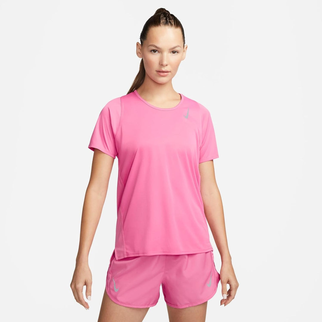 Nike Damen Nk Fast Df Ss T-Shirt S Rosa, S Rosa