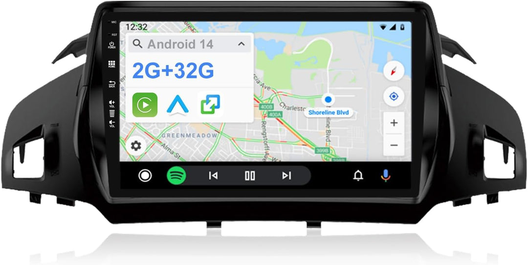 YUNTX Android 10 Autoradio Fit für Ford Kuga (2013-2017) - 2G / 32G - GPS 2 Din - KOSTENLOSER Rückfa