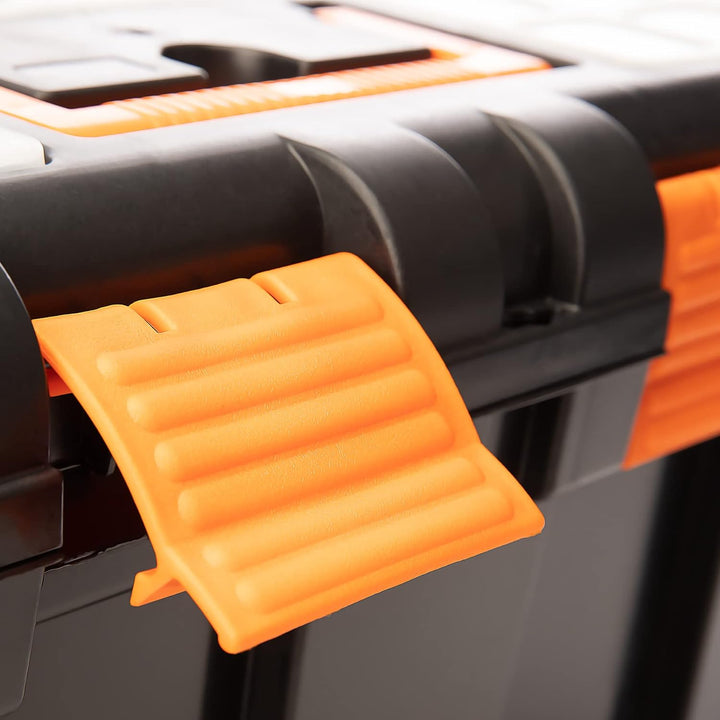 BigDean Werkzeugkoffer leer - 51x25x23cm - aus schlagfestem Kunststoff - Werkzeugkiste mit Innenabla