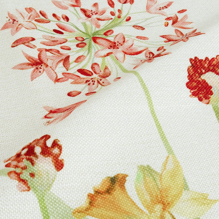 Bonhause 4er Set Kissenbezüge Blumen 45 x 45 cm Blume Garten Polyester Leinen Dekorative Kissenhülle