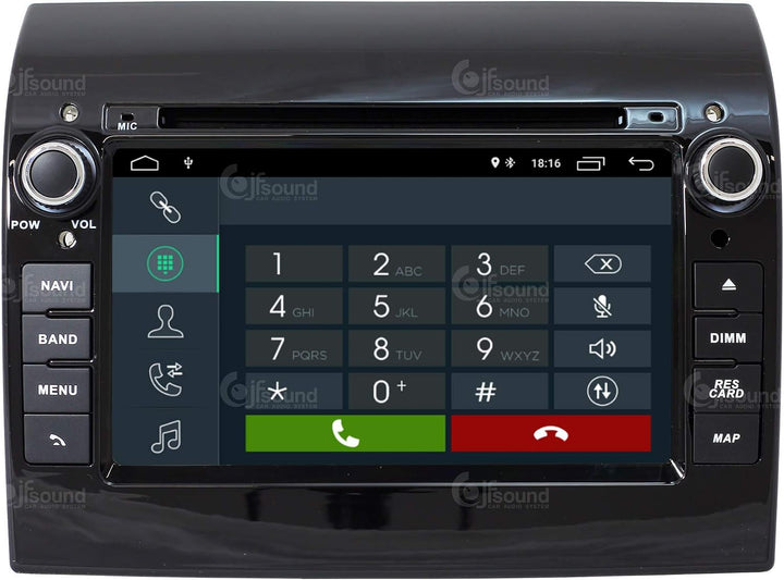 Costum fit Autoradio für Ducato 290 Android GPS Bluetooth WiFi Dab USB Full HD Touchscreen Display 7