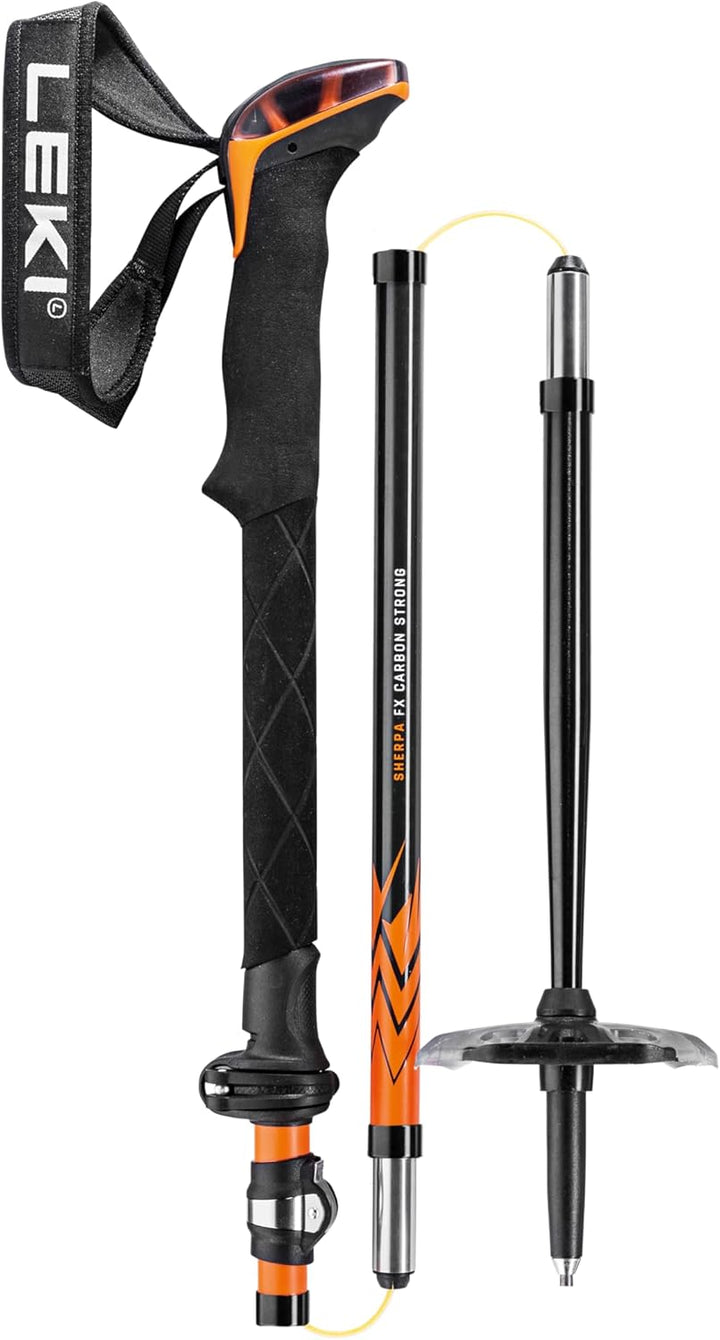 LEKI Sherpa FX Carbon Strong Skistöcke 120-140CM orange-denimblue, 120-140CM orange-denimblue