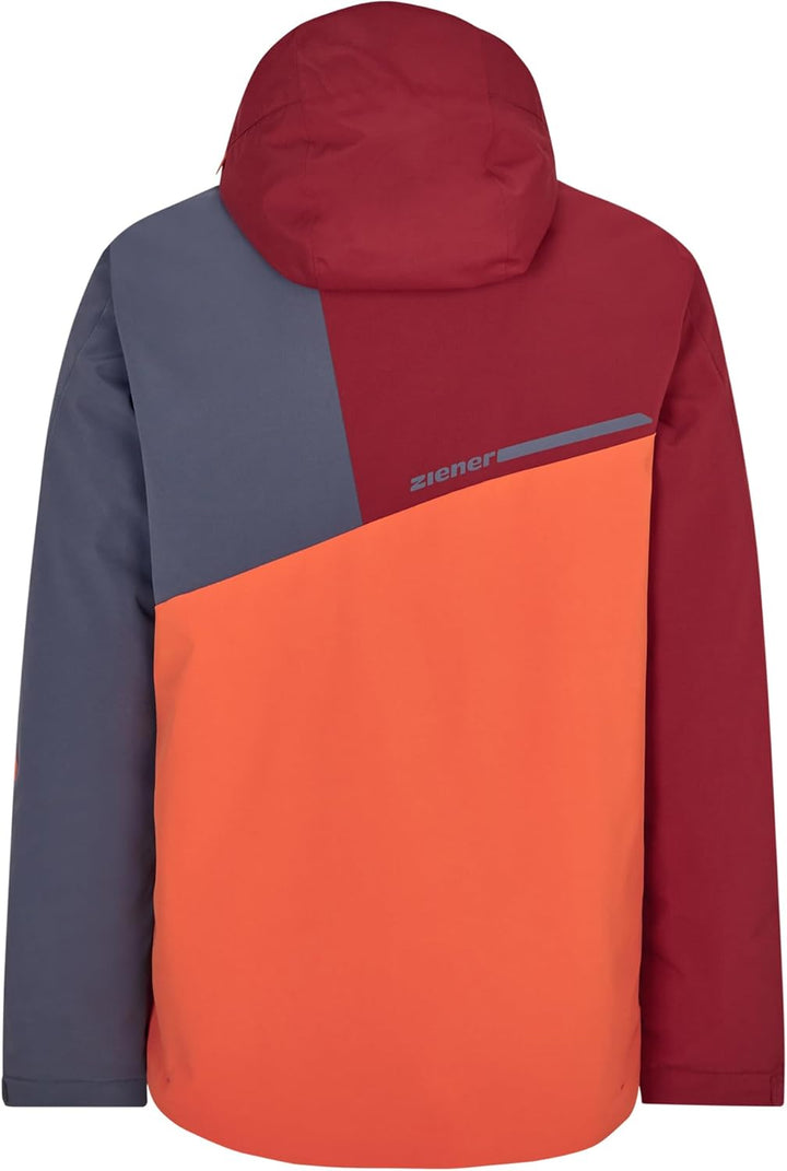 Ziener Herren Timpa Ski-Jacke/Snowboard-Jacke | atmungsaktiv, wasserdicht (1er Pack), burnt orange