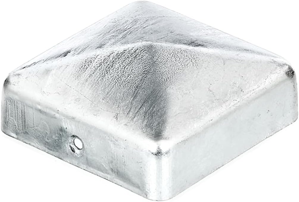 siwitec 10er-Set Pfostenkappe für Holzpfosten | 120 x 120 mm | flach/Pyramide | Zaunkappe aus feuerv