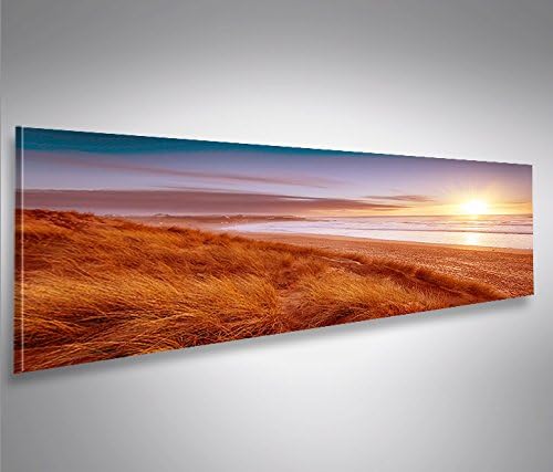islandburner Bild Bilder auf Leinwand Dünen Nordsee Sonnenuntergang Panorama XXL Poster Leinwandbild