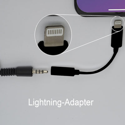 Retro Handyhörer für Apple iPhones mit Lightning (passender Adapter mit inbegriffen) in der Form ein