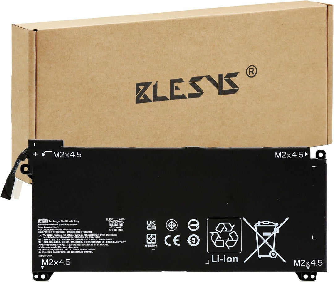 BLESYS PG06XL Laptop Akku für HP Omen 15-dh 15-dh0000na 15-dh0025nl 15-dh0000nx 15-dh0007tx 15-dh107