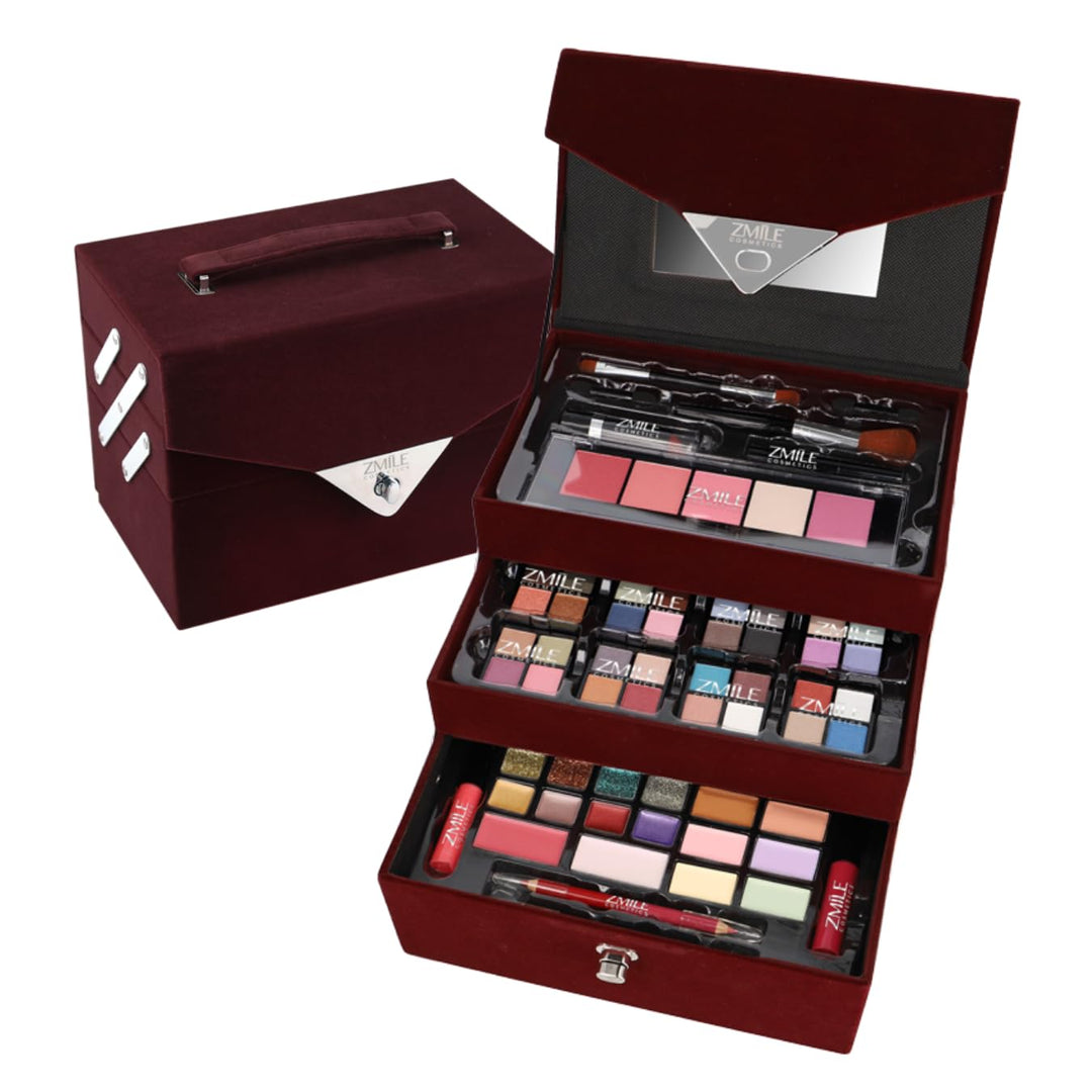 ZMILE COSMETICS Beauty Case Velvety (dark berry) Kosmetikkoffer vegane Kosmetik mit Schminke - Make
