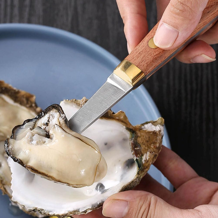 TOPBATHY 2St Austernmesser Austernschneider mit Holzgriff Austernschäler-Werkzeug Kekse Korkenzieher