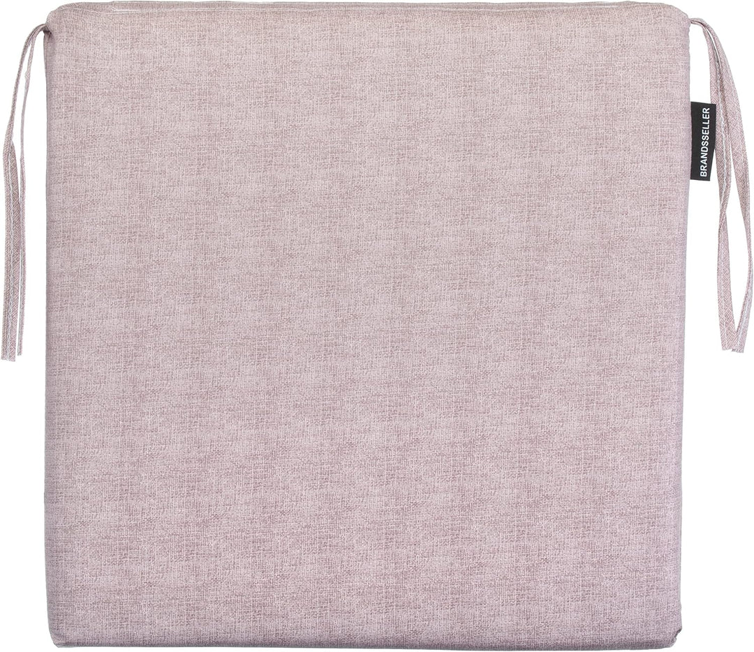 Brandsseller 4er Set Sitzkissen 40 x 40 cm Stuhlauflage Sitzauflage mit Bindebändern Klettverschluss