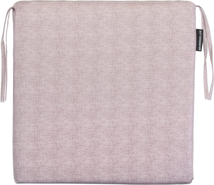 Brandsseller 4er Set Sitzkissen 40 x 40 cm Stuhlauflage Sitzauflage mit Bindebändern Klettverschluss