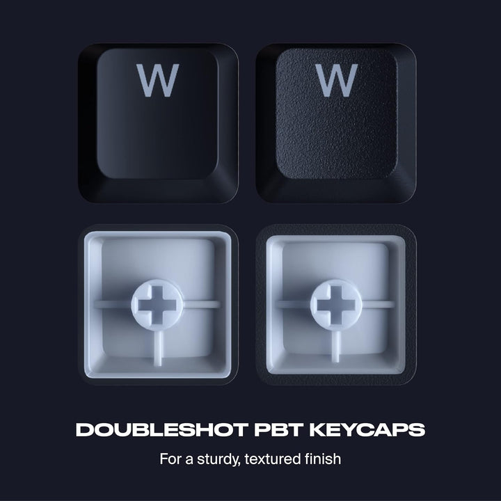 Fnatic STREAK65 LP Black | Compact RGB Gaming Mechanical Keyboard Speed Switches | PBT Doubleshot Ke